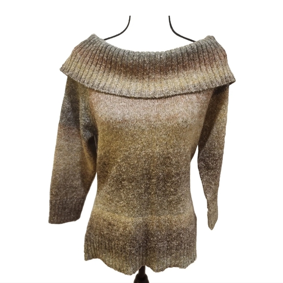 AGB pullover Cowl neck ombre sweater - Picture 2 of 7